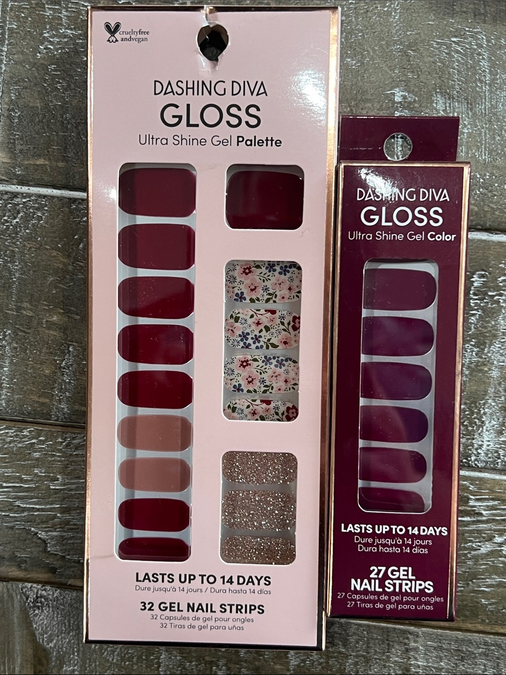 Dashing Diva-Gloss Ultra Shine Gel Palette - Pink/Burgundy/floral
